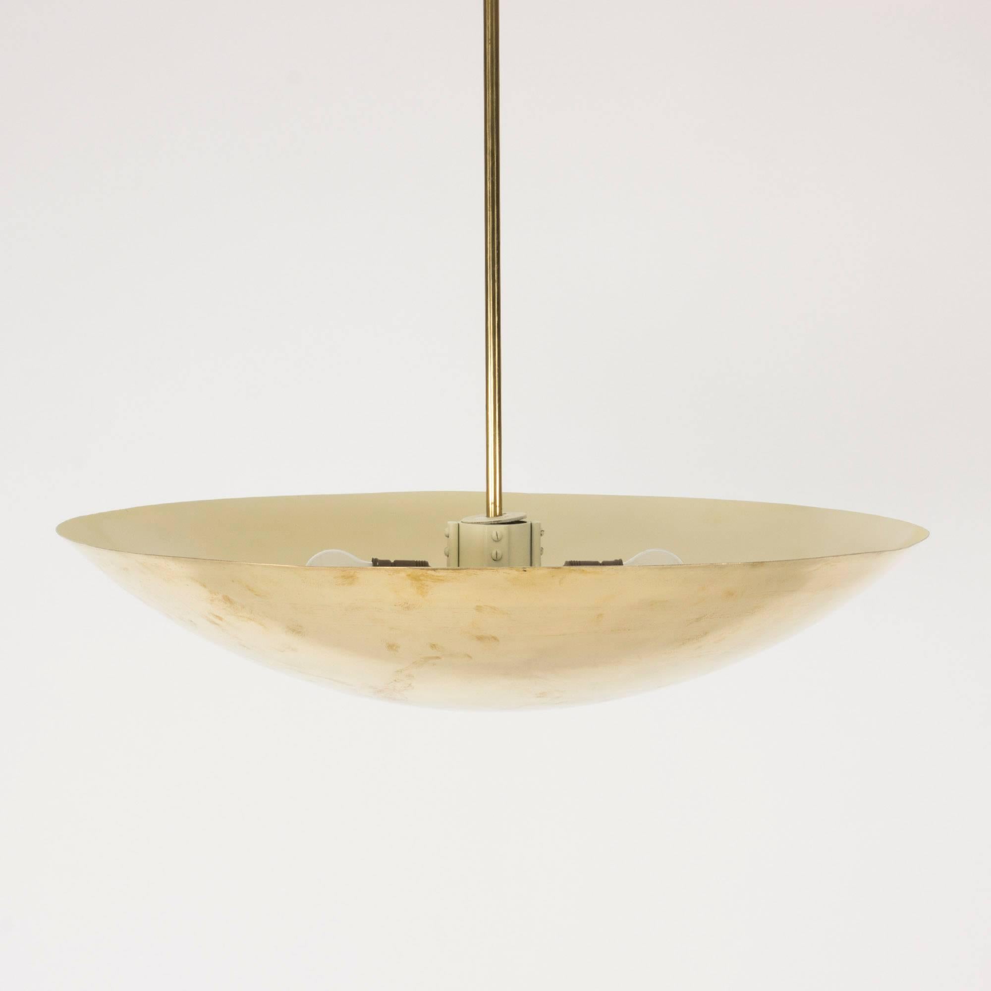 Finnish 1950s Brass Ceiling Lamp In Excellent Condition In Stockholm, SE