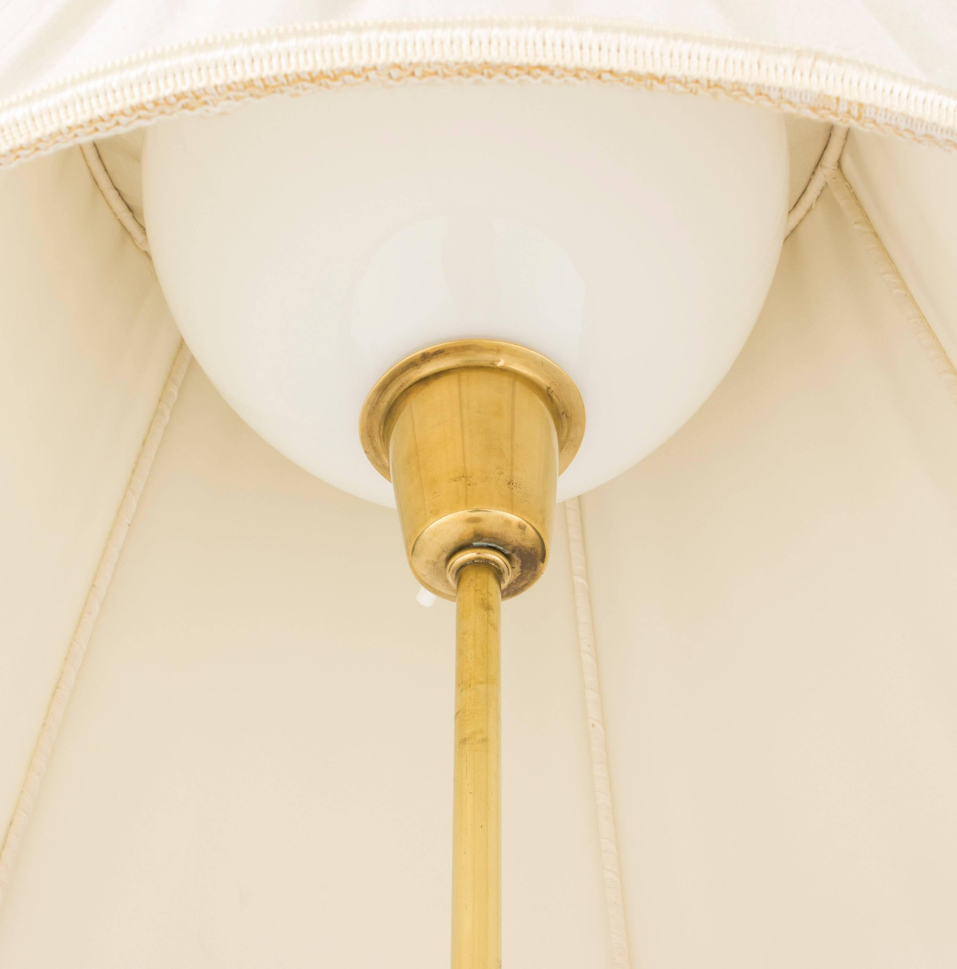 Brass and Leather Floor Lamp with Adjustable Height from NK 1