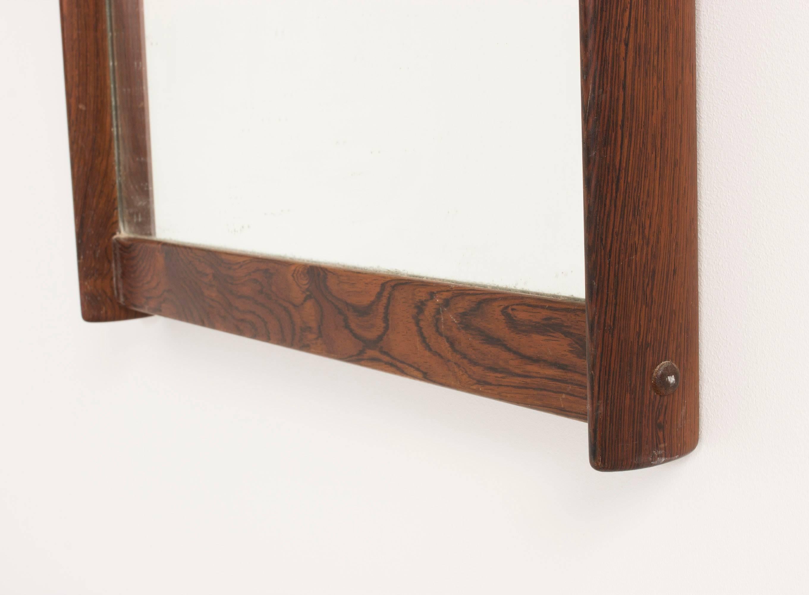 Rosewood Mirror by Aksel Kjærsgaard In Excellent Condition In Stockholm, SE