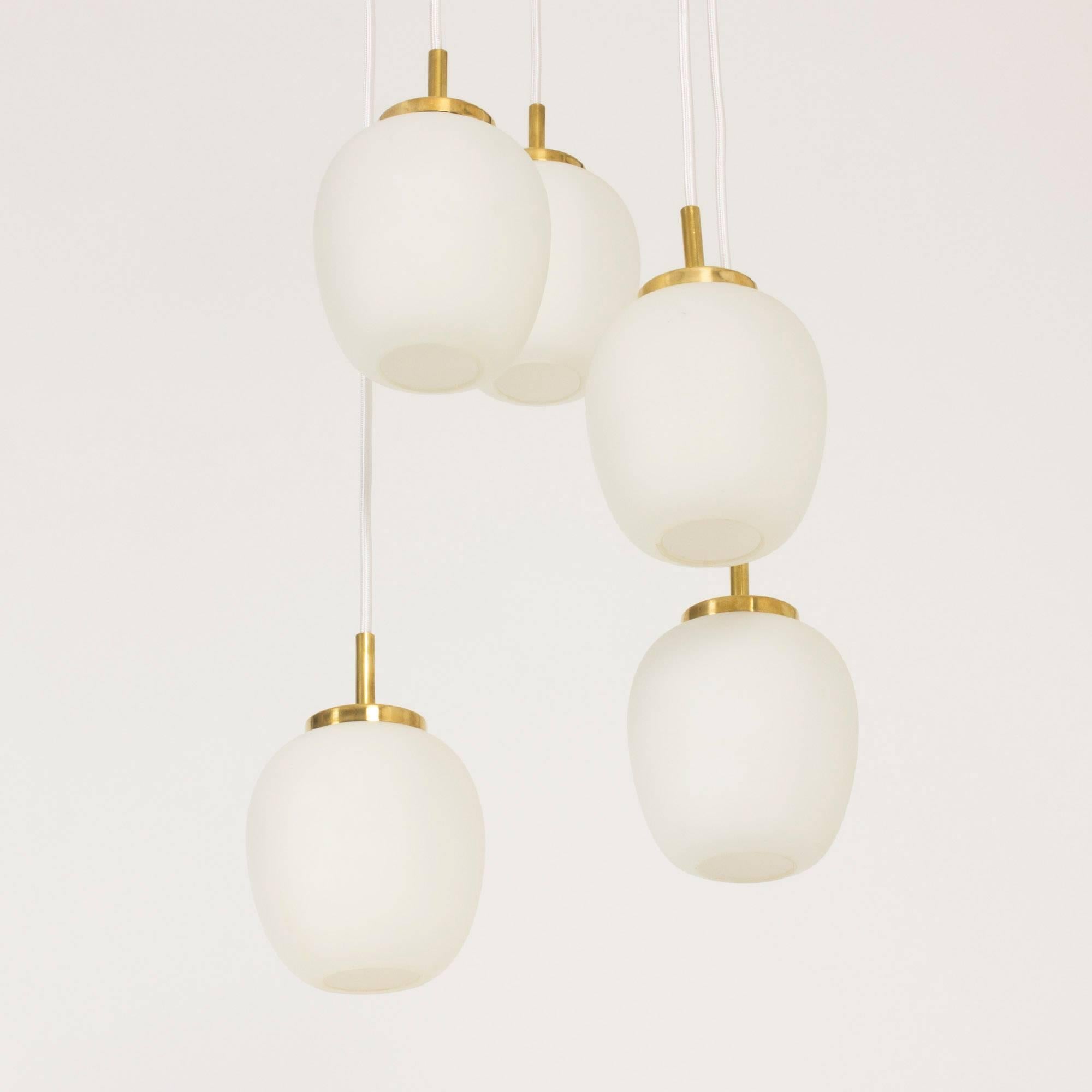 Scandinavian Modern Multiple Pendant Lamp by Bent Karlby