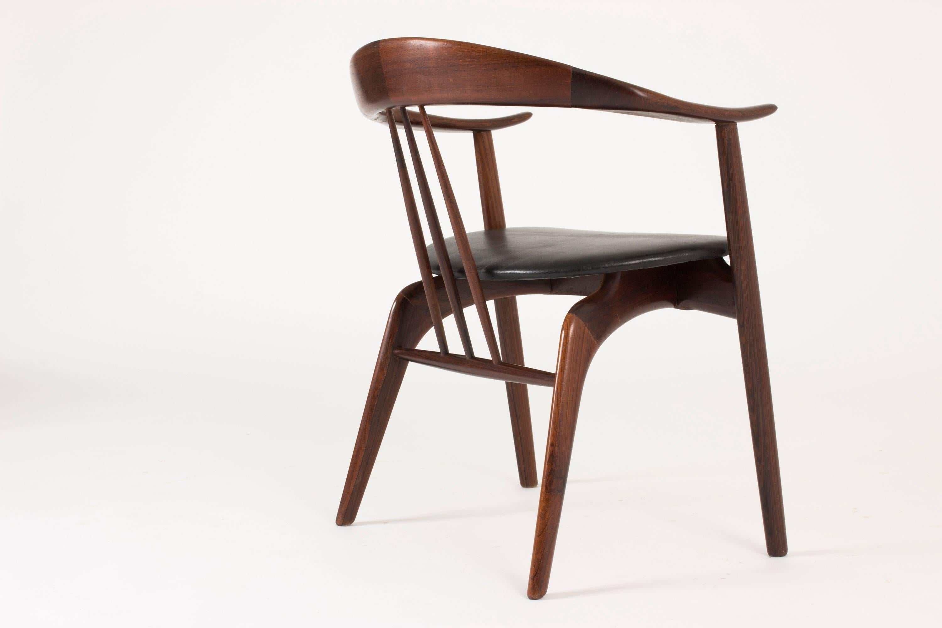 Rosewood Armchair by Arne Hovmand-Olsen In Excellent Condition In Stockholm, SE