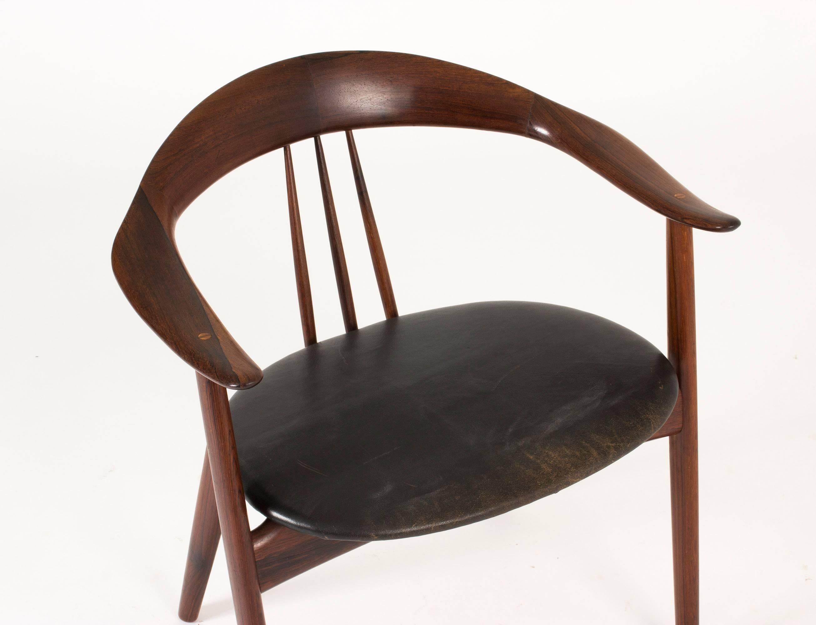 Mid-20th Century Rosewood Armchair by Arne Hovmand-Olsen