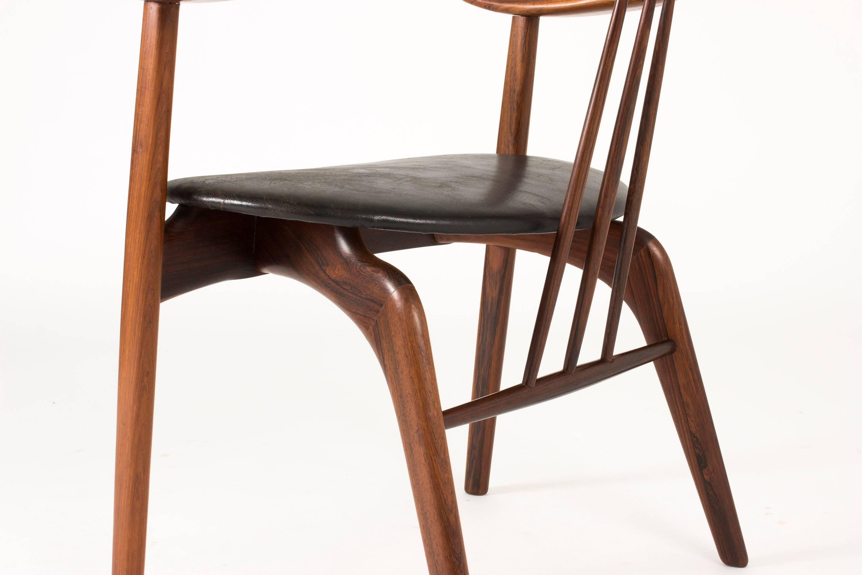 Rosewood Armchair by Arne Hovmand Olsen In Excellent Condition In Stockholm, SE