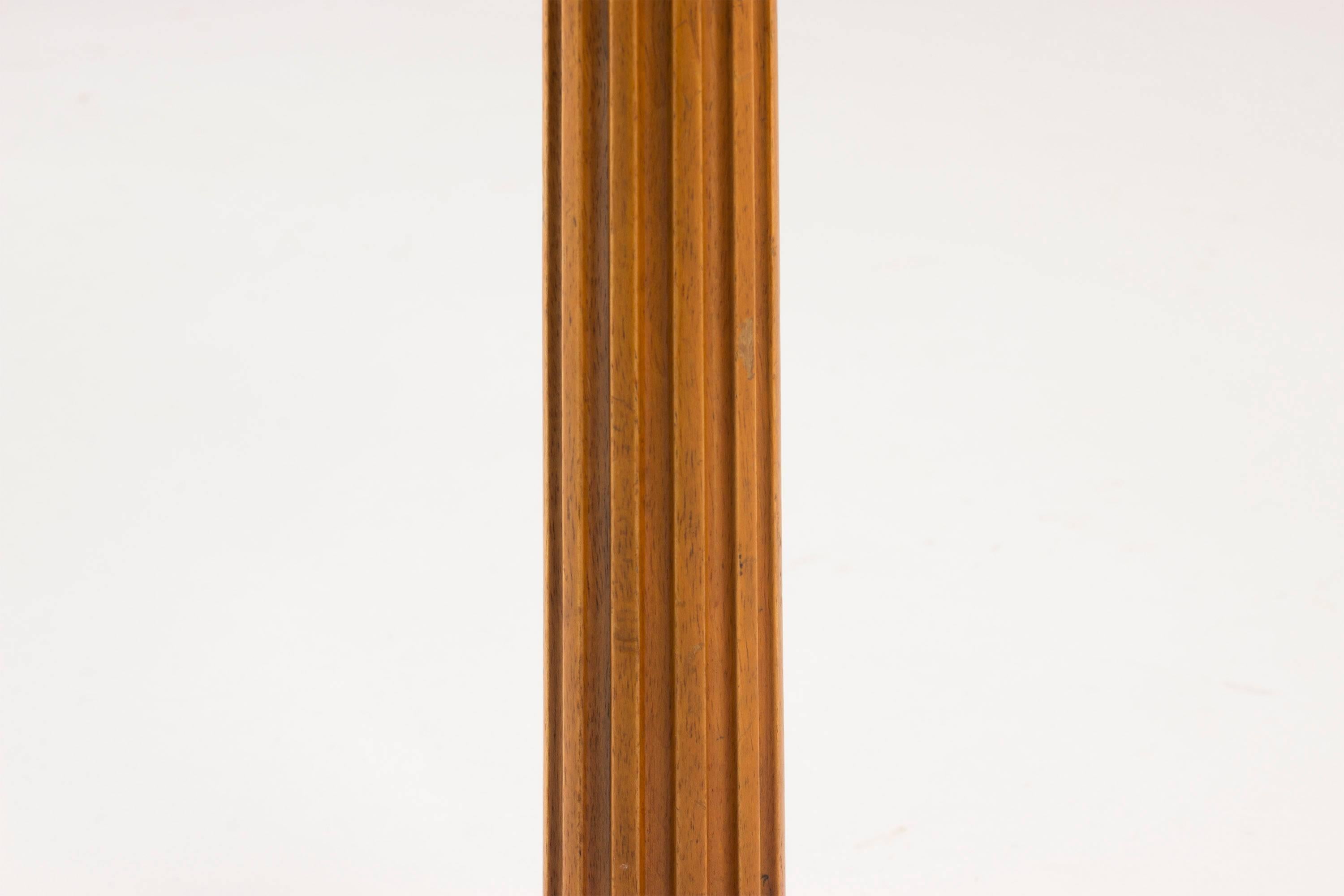 Mid-20th Century Metal and Mahogany Table Lamp from Böhlmarks