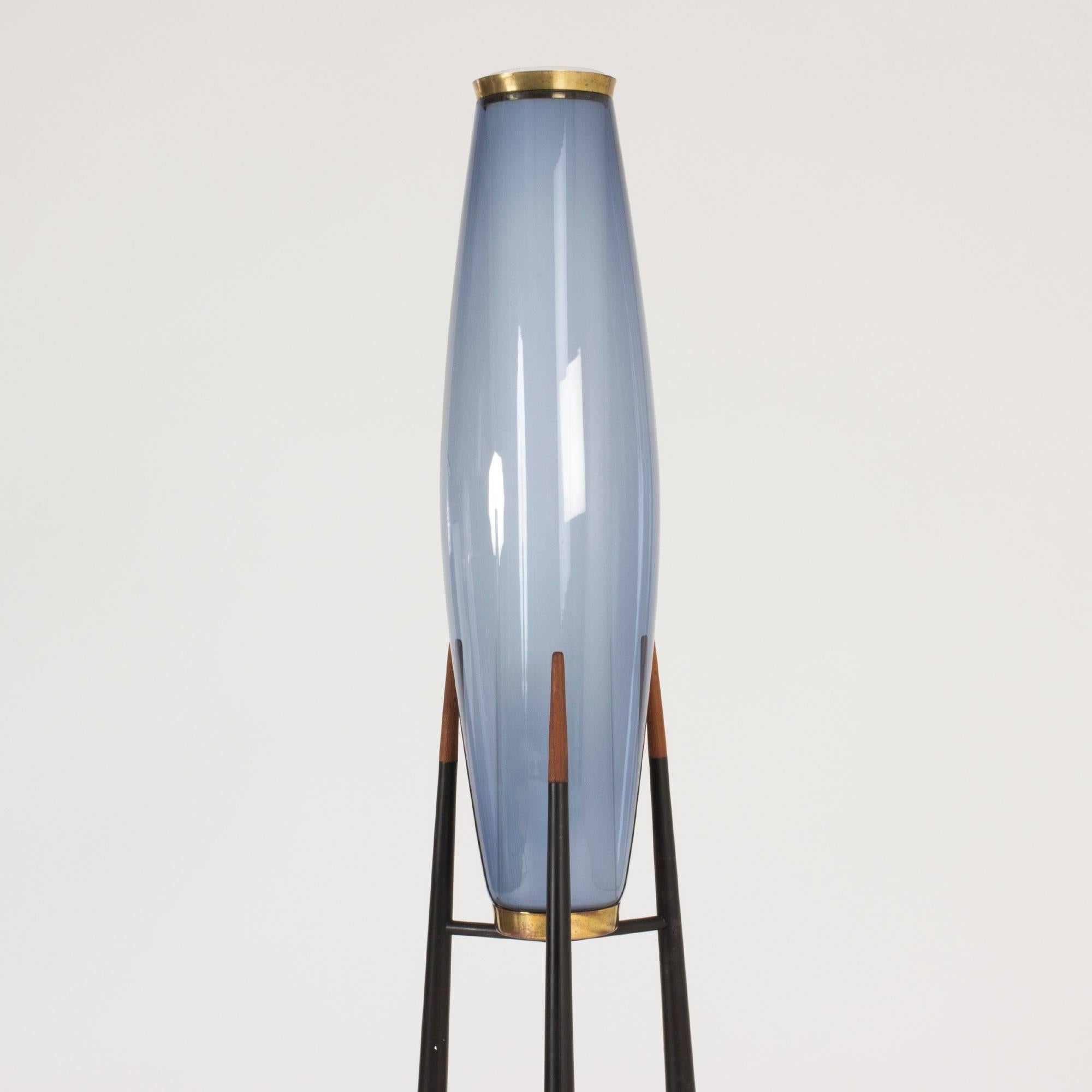 Scandinavian Modern Metal and Glass Floor Lamp by Svend Aage Holm Sørensen