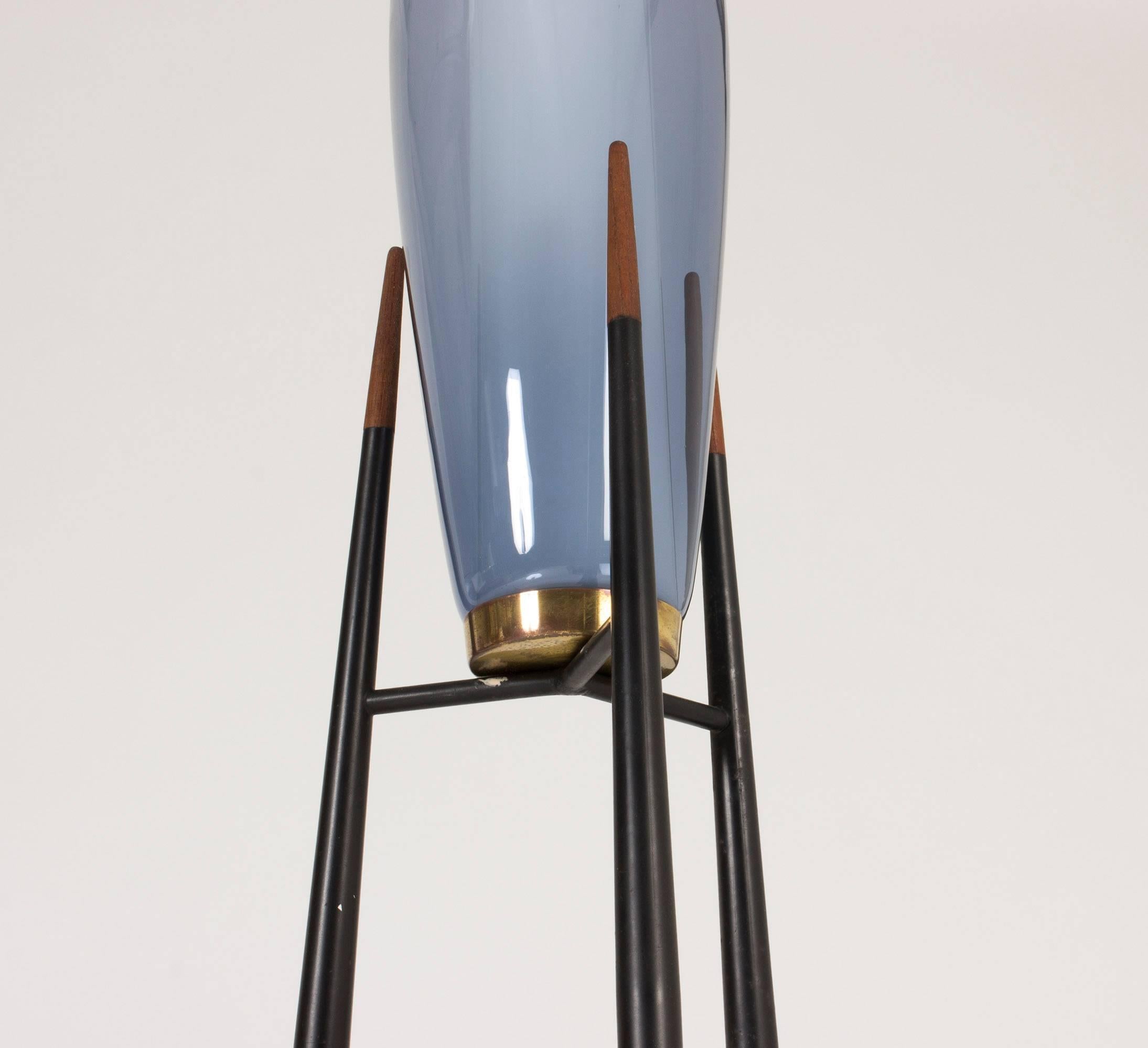 Danish Metal and Glass Floor Lamp by Svend Aage Holm Sørensen