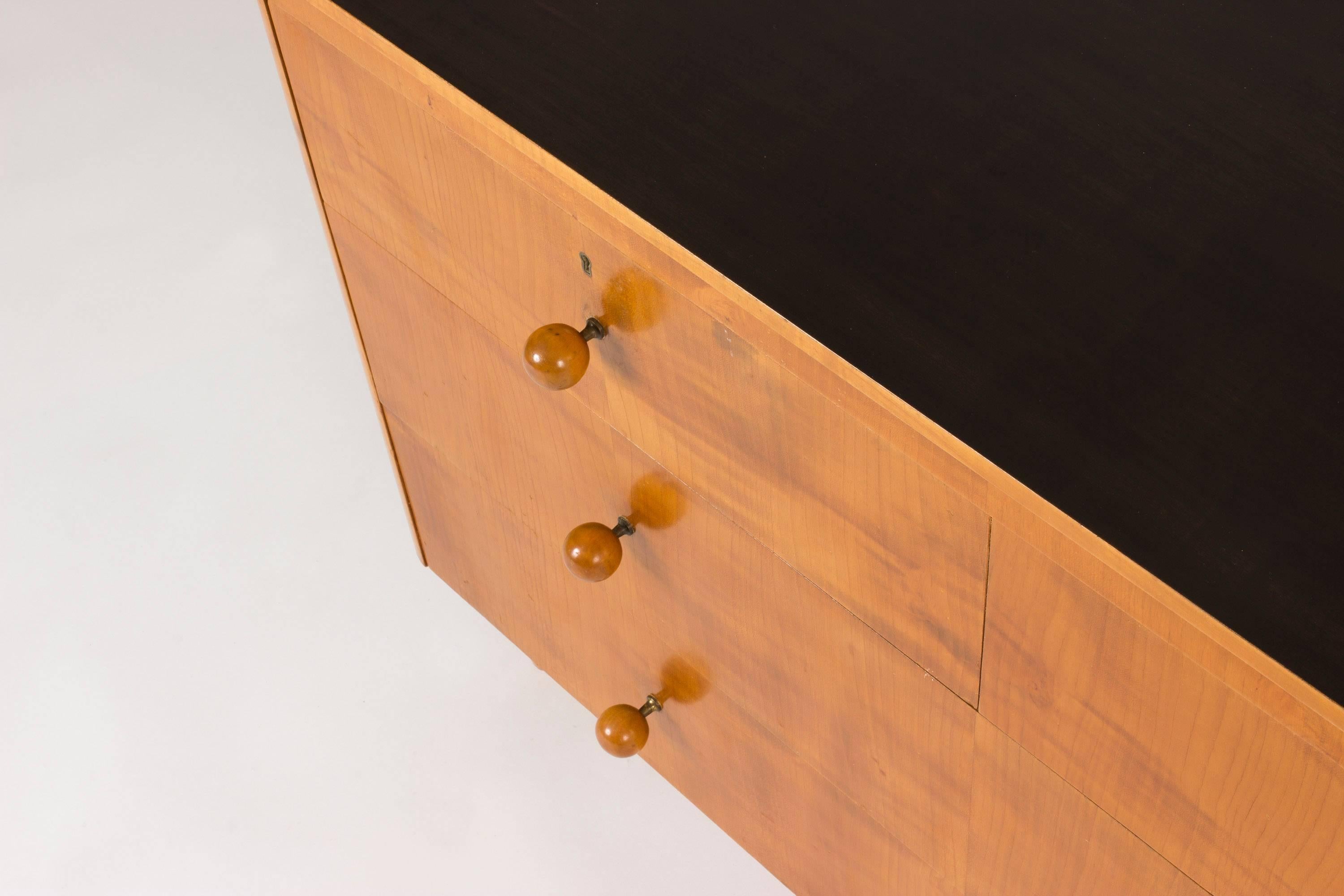Mid-20th Century Elmwood Chest of Drawers by Axel Larsson