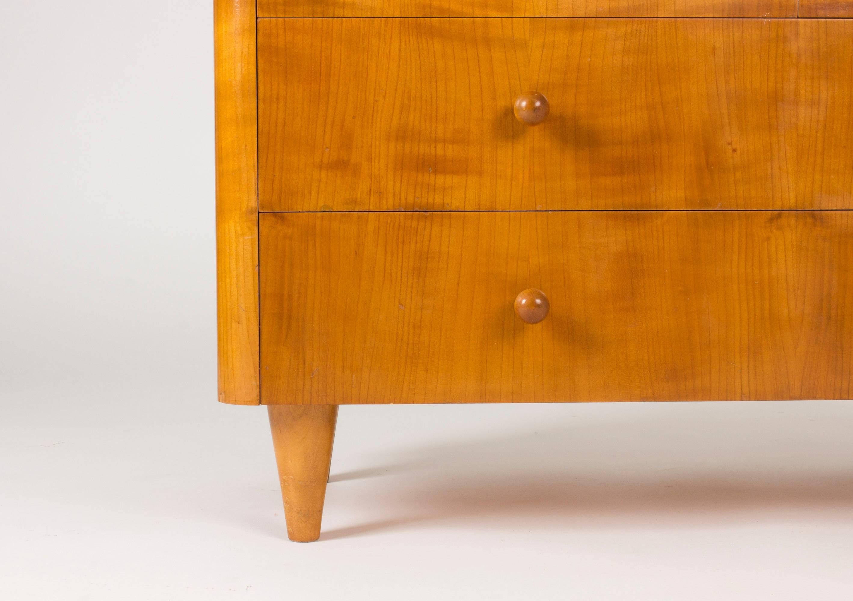 Elmwood Chest of Drawers by Axel Larsson In Excellent Condition In Stockholm, SE