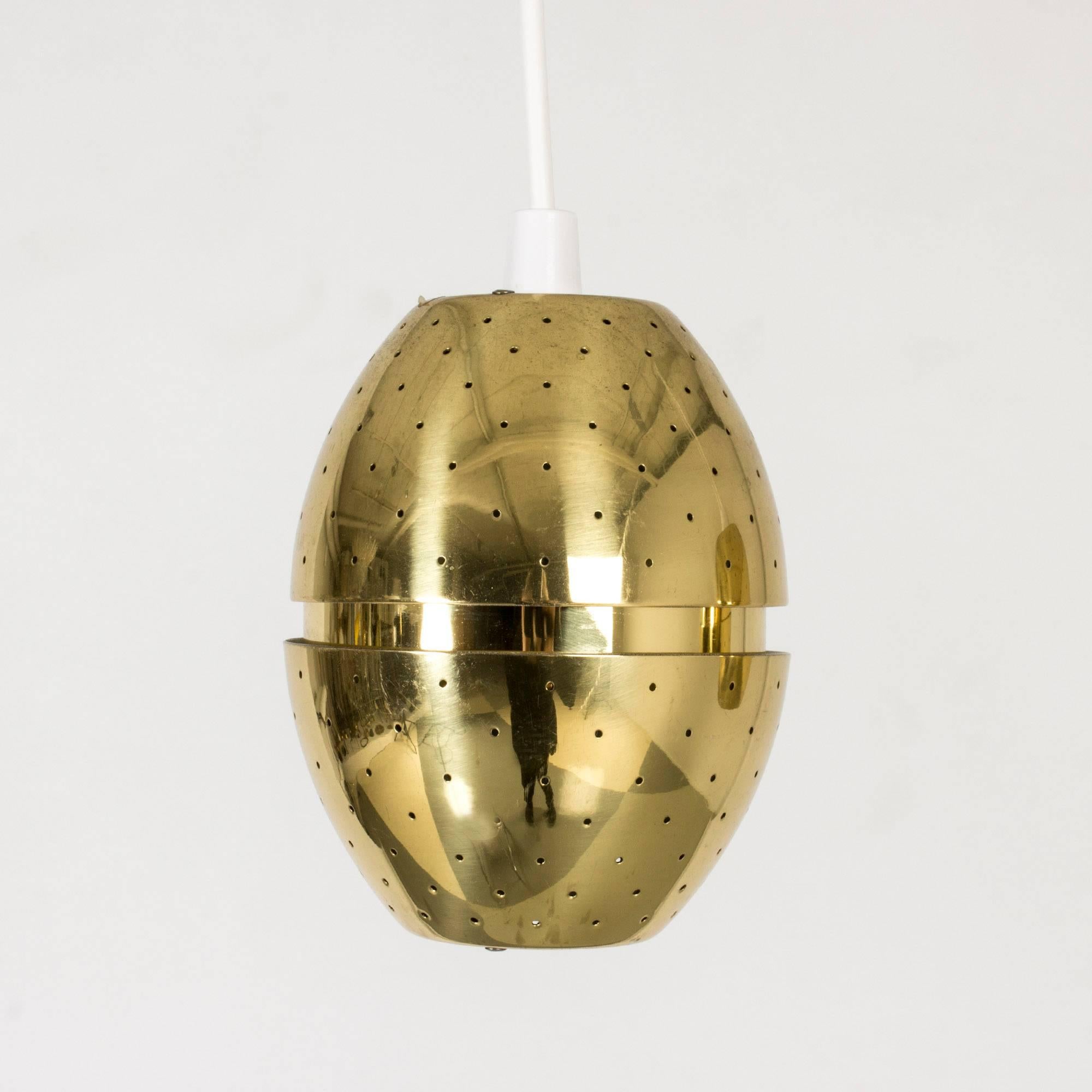 Set of Three Brass Pendant Lamps by Hans-Agne Jakobsson In Excellent Condition In Stockholm, SE