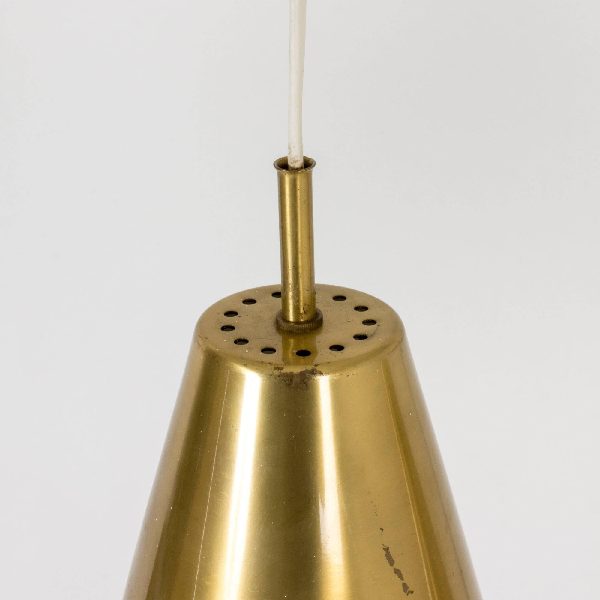 Set of Four Brass Pendant Lamps by Hans Bergström For Sale 1