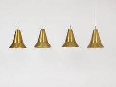 Set of Four Brass Pendant Lamps by Hans Bergström