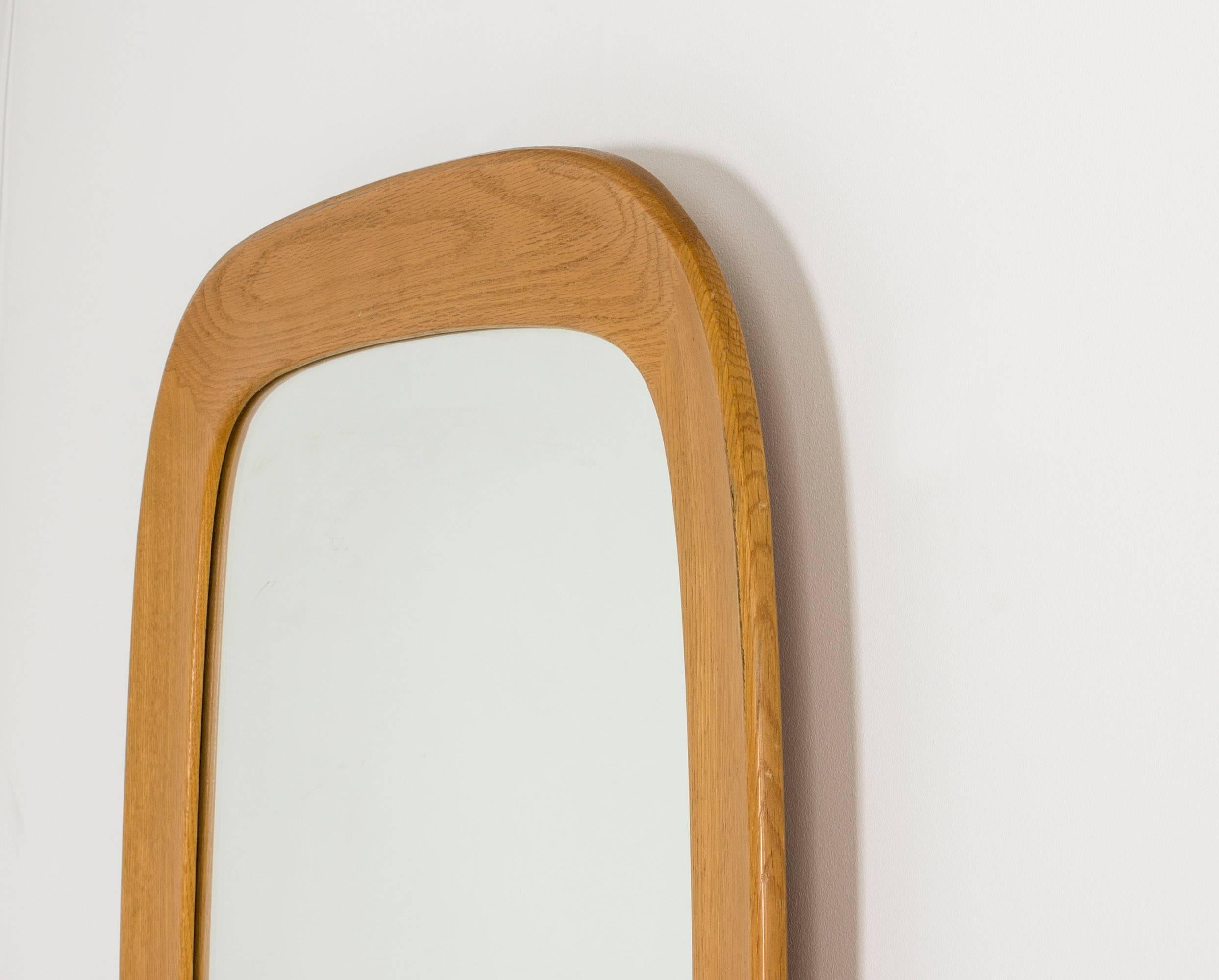 Scandinavian Modern Oak Wall Mirror from Fröseke