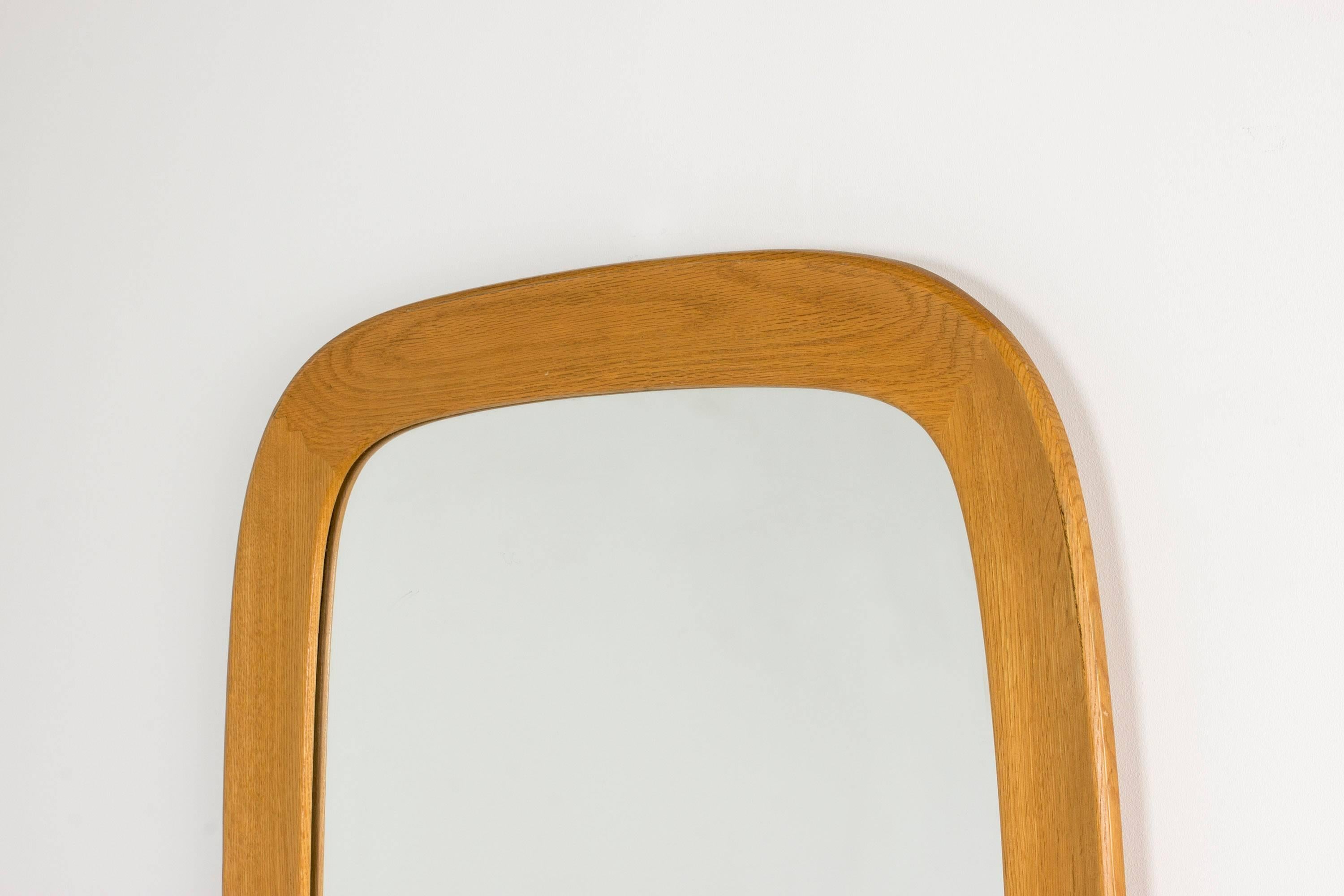 Oak Wall Mirror from Fröseke In Excellent Condition In Stockholm, SE