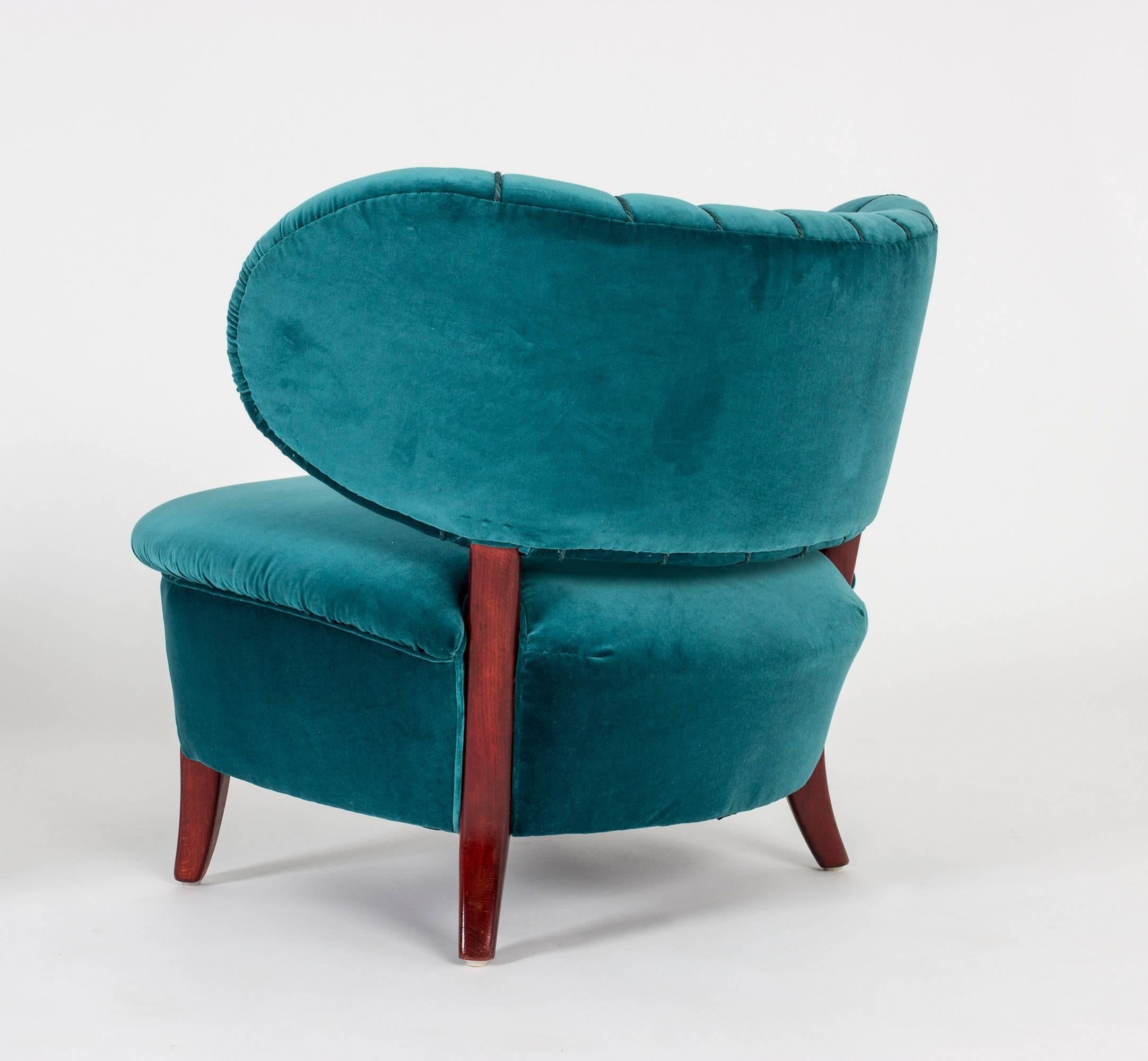 Swedish Pair of Lounge Chairs by Otto Schulz