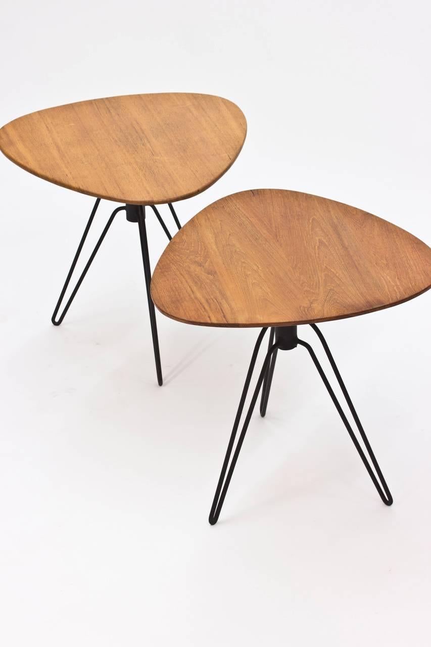 Lacquered Pair of End Tables by Hans Agne Jakobsson