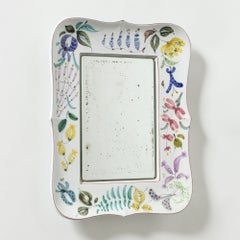 Swedish Midcentury Faience Wall Mirror by Stig Lindberg for Gustavsberg, 1940s