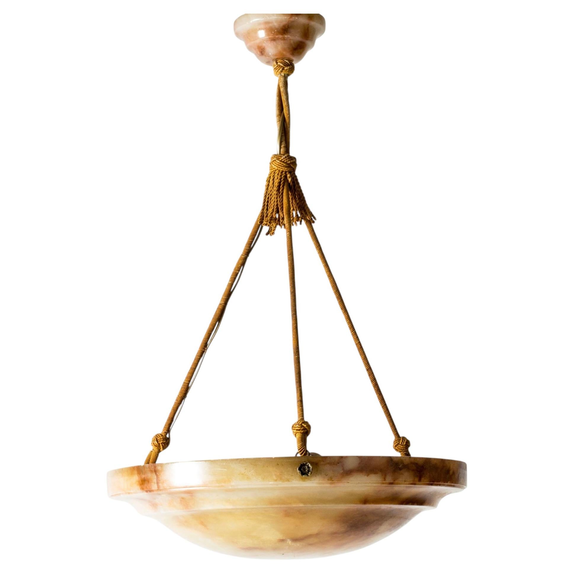 Swedish Grace Alabaster Pendant, 1920s
