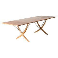 Midcentury Modern “Sabre leg” Dining Table by Hans J. Wegner, Denmark, 1960s