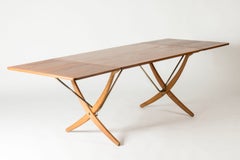 Midcentury Modern “Sabre leg” Dining Table by Hans J. Wegner, Denmark, 1960s