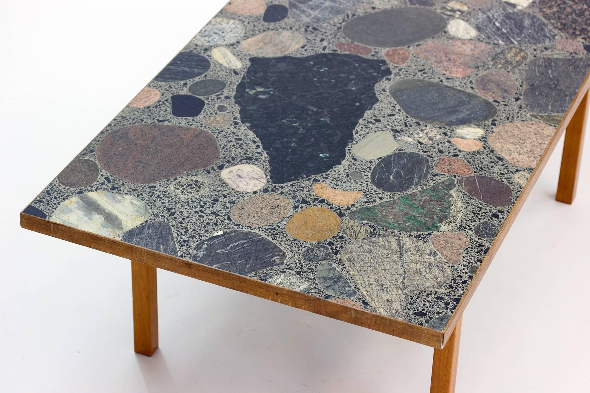 Scandinavian Modern Stone coffee table by Erling Viksjø