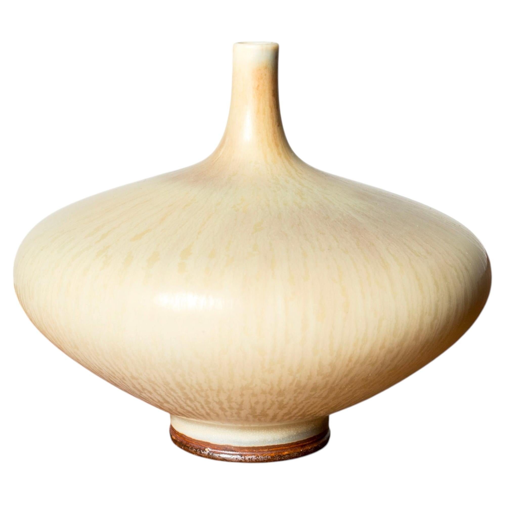 Midcentury Stoneware Vase by Berndt Friberg, Gustavsberg, Sweden, 1954 For Sale
