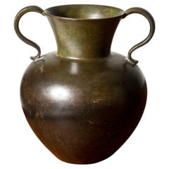 Swedish Modernist Patinated Bronze Vase from GAB, 1930s