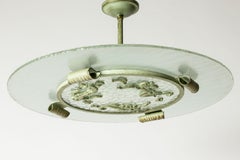 Plafonnier Grace suédois de Bjerkås Armatur, Suède, années 1940