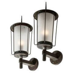 Scandinavian Copper Wall Lamps by Hans Bergström, ateljé Lyktan, Sweden, 1940s