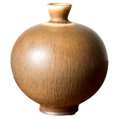 Midcentury Stoneware Vase by Berndt Friberg, Gustavsberg, Sweden, 1975