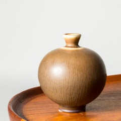 Midcentury Stoneware Vase by Berndt Friberg, Gustavsberg, Sweden, 1975