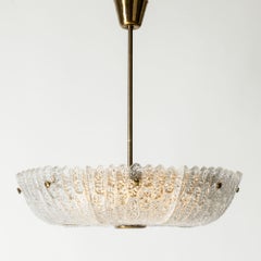 Midcentury Modern Chandelier by Carl Fagerlund, Orrefors, Sweden, 1950s