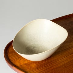Midcentury Stoneware Bowl by Stig Lindberg, Gustavsberg, Sweden, 1950s