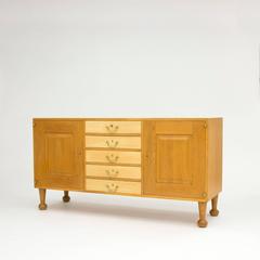 Elm, Oak and Walnut Sideboard by Josef Frank