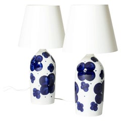 Lampade da tavolo in porcellana di metà secolo di Sylvia Leuchovius, Rörstrand, Svezia, anni ’60