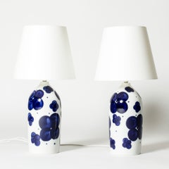 Lampade da tavolo in porcellana di metà secolo di Sylvia Leuchovius, Rörstrand, Svezia, anni ’60