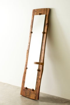 Swedish Midcentury Modern Pine Wall Mirror, Gunnar Kanevad, 1972