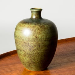 Vintage Stoneware vase by Erich & Ingrid Triller, Tobo, Sweden, 1940/50s