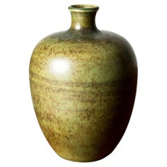 Vintage Stoneware vase by Erich & Ingrid Triller, Tobo, Sweden, 1940/50s