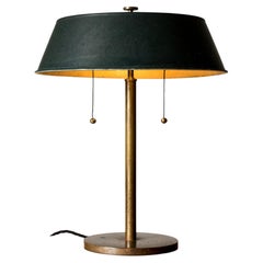 Functionalist Brass Table Lamp by Harald Notini, Böhlmarks, Sweden, 1930s
