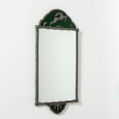 Swedish Grace Pewter Wall Mirror, Sweden, 1920/30s