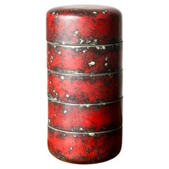 Scandinavian Modern Five-Piece Lidded Faience Box by Hans Hedberg, Biot, France