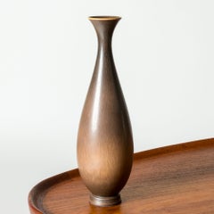 Midcentury Stoneware Vase by Berndt Friberg, Gustavsberg, Sweden, 1956
