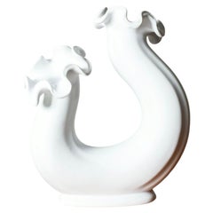 Carrara Stoneware “Våga” Vase by Wilhelm Kåge, Gustavsberg, Sweden, 1950s