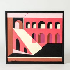 Peinture à l'huile moderniste de Bertil Öhlund, Suède, 1958