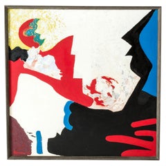 Modernist Oil Painting by Harry Booström, Sweden, 1959