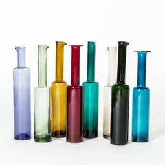 Lot de 8 récipients en verre de style « Midcentury Modern » signés Nanny Still, Finlande, années 1950