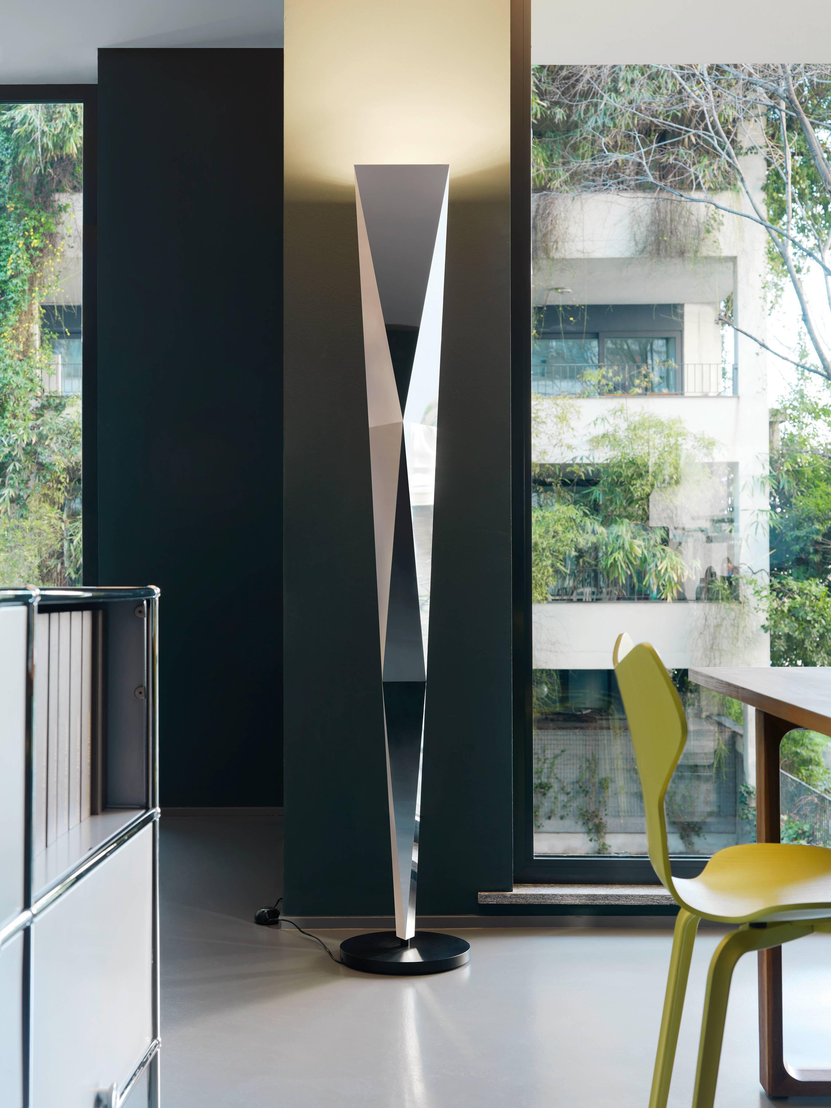 Lámpara de pie con espejo Vertigo de Marco Acerbis para Fontana Arte Italiano en venta