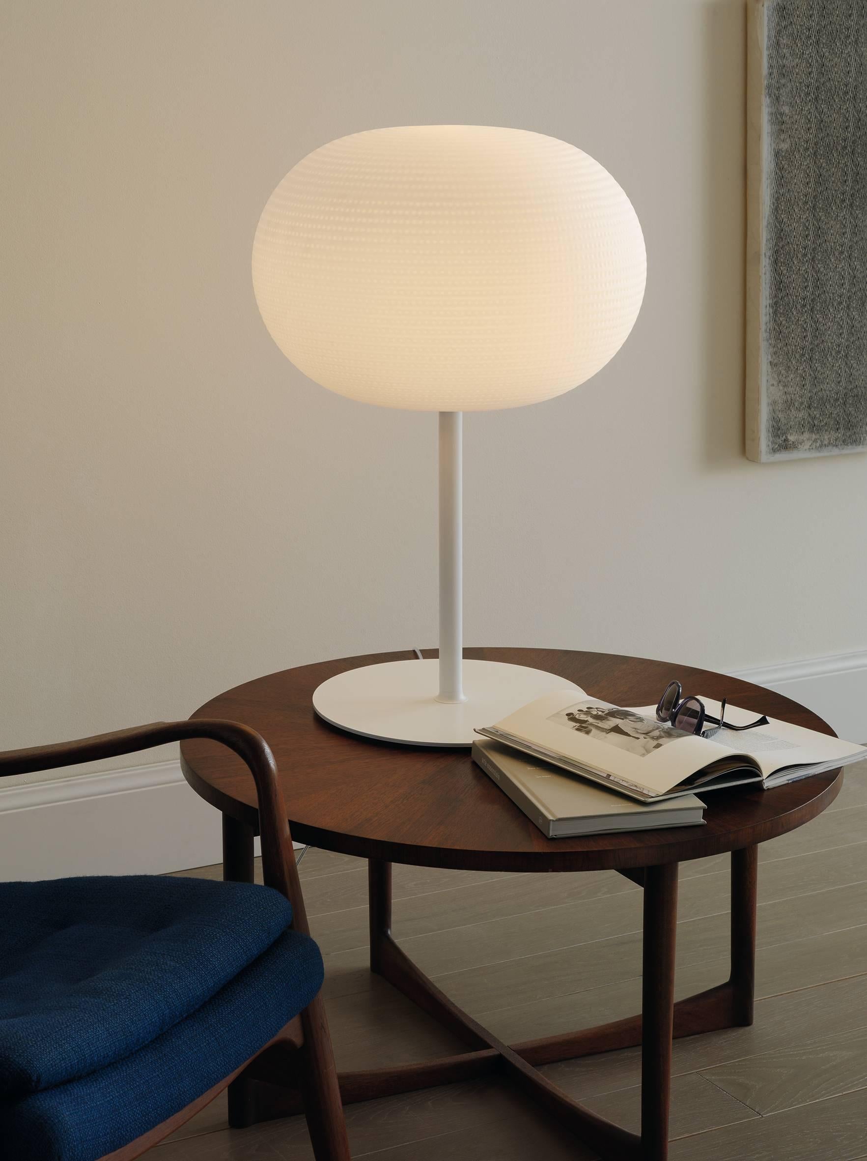 Italian Bianca Large Table Lamp with Stem by Matti Klenell from Fontana Arte For Sale