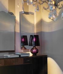 Max Ingrand Fontana Arte Fontana lampe de bureau noire totale en verre, édition 2014