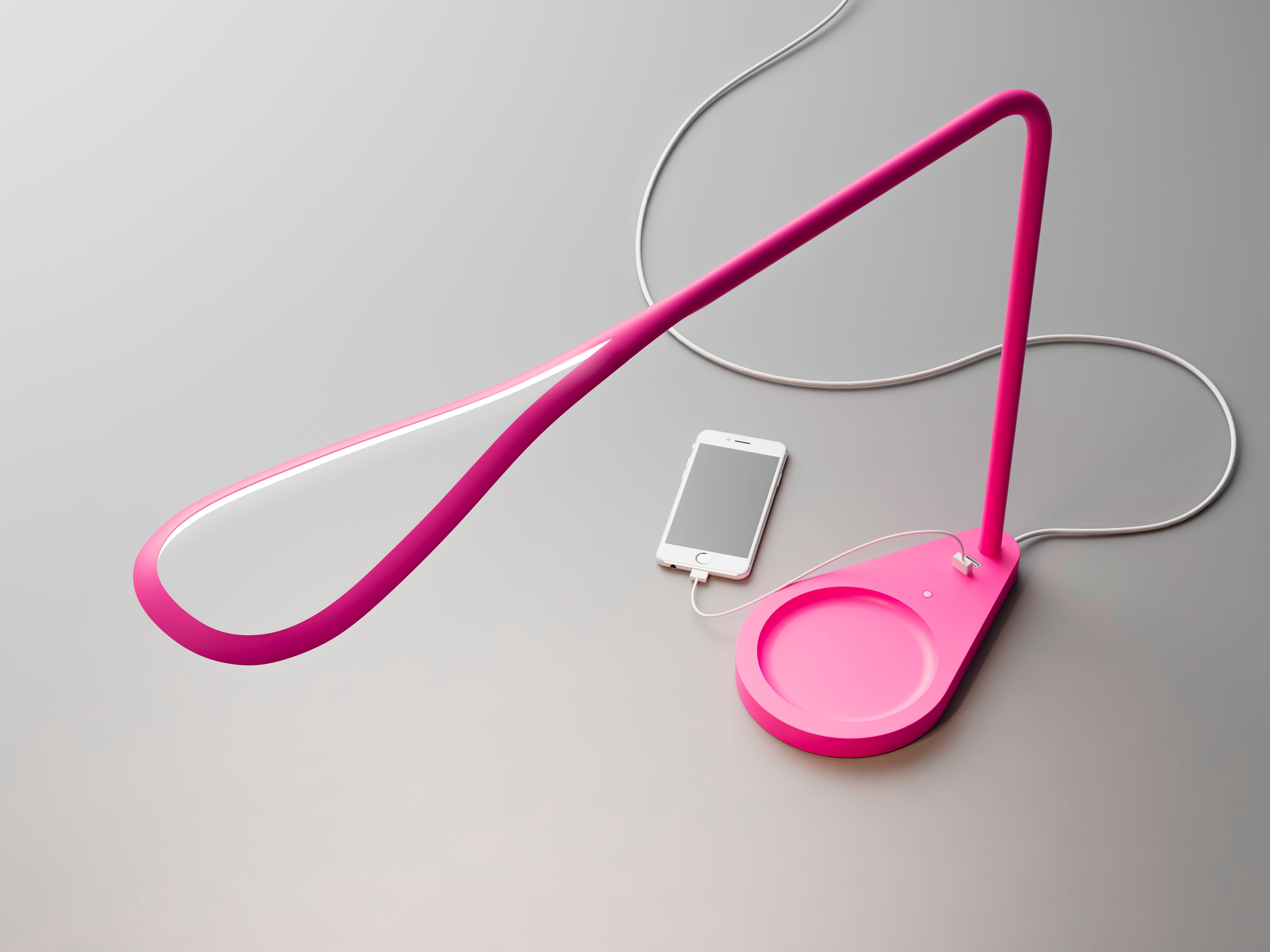 Modern Karim Rashid Fontana Arte Kinx Table Lamp in Aluminium, Zama Alloy Designed 2015